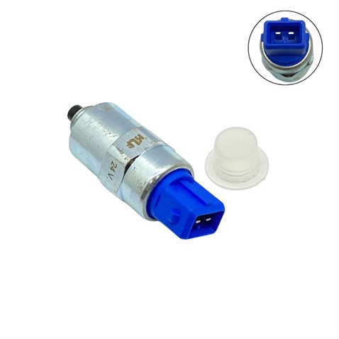 24V MAZOT POMPA STOP MÜŞÜRÜ CAV TİPİ (SOKETLİ 2 FİŞ) JCB-MASSEY FERGUSON-NEW HOLLAND