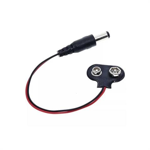 9V PİL BAŞLIĞI-SOKETİ-KABLOSU (2.1 MM JACKLI) (IC-232-A)