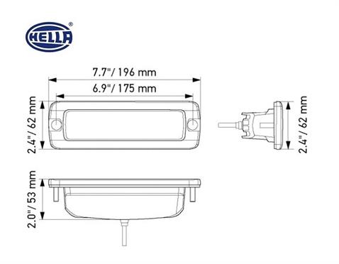 HELLA 10V-30V LED BAR OFF-ROAD GÖMME TİP 30W 2000 LÜMEN (GENİŞ AÇI) (6 LEDLİ) (169*62*53 MM)