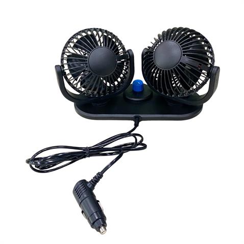 12V VANTİLATÖR 4  (ÇAKMAK FİŞLİ) (TORPİDO ÜSTÜ) (ÇİFT DEVRE) (360° AYARLANABİLİR) (255*110*140 MM)