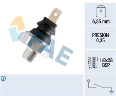 FAE YAĞ MÜŞÜRÜ (0.35 BAR) (1/8X28 BSP) (KONİK İNCE DİŞ)