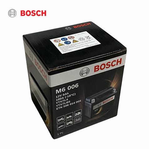 BOSCH 12V 6 AH MOTOSİKLET AKÜSÜ AGM 100 A (EN) (114*71*131) (M6 006) (YTX7L-4) (YTX7L-BS)