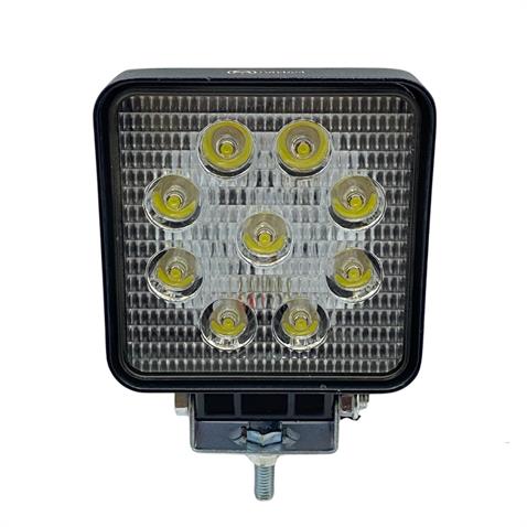 9V-60V ÇALIŞMA LAMBASI KARE 27W (9 LEDLİ) (109*109*59 MM) KALIN TİP