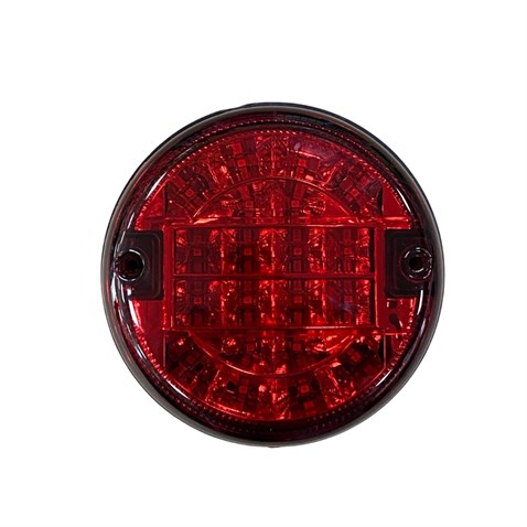 12V ARKA SIS LAMBASI YUVARLAK KIRMIZI (20 LEDLİ) (139 MM)