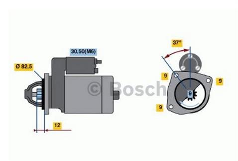 BOSCH 12V MARŞ MOTORU 9 DİŞ 2 KW ALFA ROMEO 147-FIAT DOBLO/MAREA-OPEL ASTRA/INSIGNIA/VECTRA