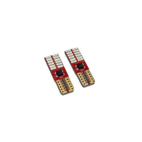 12V DİPSİZ AMPUL T10 (24 LEDLİ) KIRMIZI SMD CB (2 AD)