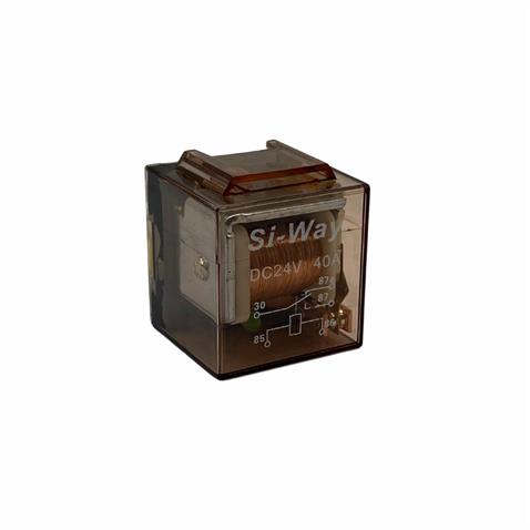 24V RÖLE 5 UÇLU 40 A IŞIKLI ŞEFFAF (ÇİFT PLATİN) (30-85-86-87-87a)