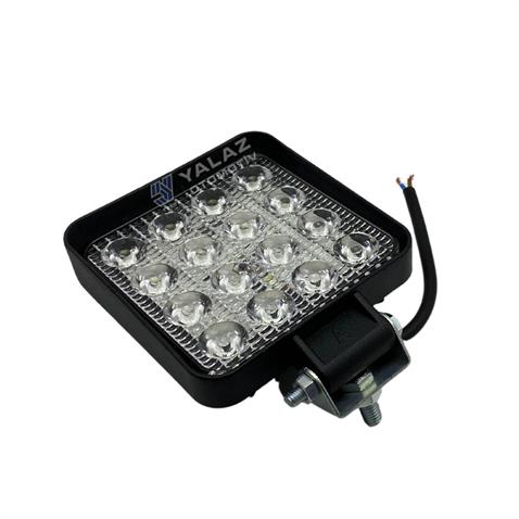 8V-110V ÇALIŞMA LAMBASI KARE (16 LEDLİ 48W) (108*108*40 MM) 