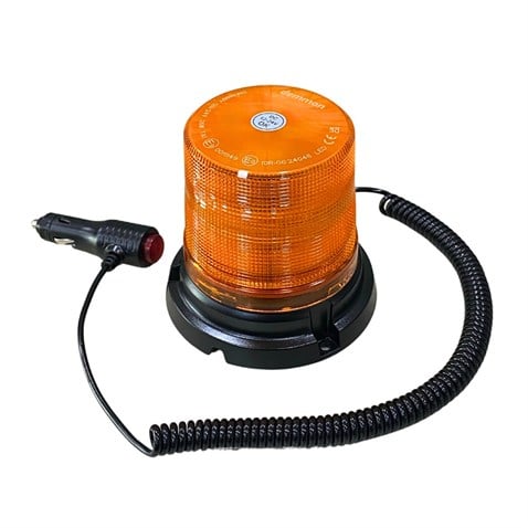 12V-24V ÇAKAR TEPE LAMBA LEDLİ FONKSİYONLU MIKNATISLI ÇAKMAK FİŞLİ SARI (125*100 MM)