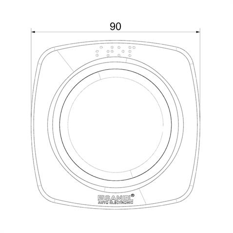 SANEL 9V-32V DOKUNMATIK BUTON (BUZZERLİ) (ENGELLİ) (MAVİ) (90*90 MM)