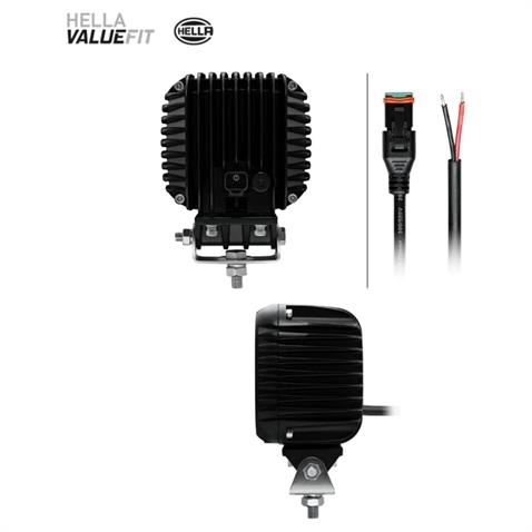 HELLA 12V-48V ÇALIŞMA LAMBASI S5000 KARE 5000 LÜMEN (16 LEDLİ) (125*114*88 MM)