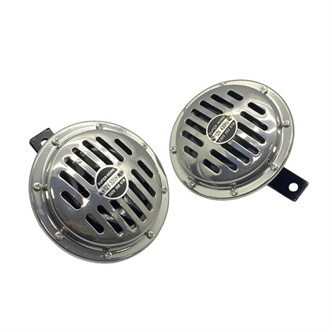 12V DİDİT KORNA SÜPERTON 320/430 HZ (KROM) (TAKIM)
