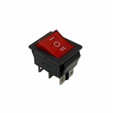 TUŞLU ANAHTAR KARE IŞIKLI (BÜYÜK BOY) (6 FİŞ) (ON-OFF-ON) (16A 250V AC / 20A 125V AC)