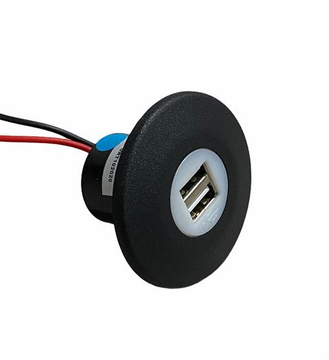 12V-24V TELEFON ŞARJ CİHAZI (USB X 2) (2.1A X 2) (KAPAKSIZ) (29 MM)