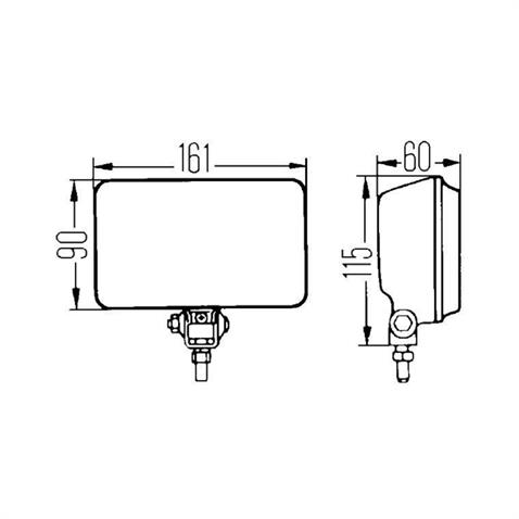 HELLA 12V SİS LAMBASI COMET 450 DİKDÖRTGEN (DELİCİ-SÜRÜCÜ) (AZ ÇİZGİLİ) (BEYAZ) (161*90 MM)
