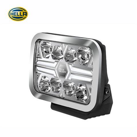 HELLA 12V-24V OFF-ROAD LAMBA (8  LEDLİ) (2 FONKSİYONLU) (KROM ÇERÇEVE) (222*153*58 MM) 2600 LÜMEN