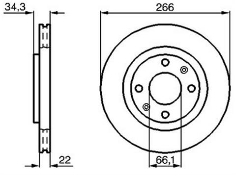 TRW FREN AYNASI (DİSKİ) (HAVA KANALLI) ÖN PEUGEOT/CITROEN (2 AD)