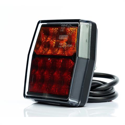 FRISTOM 12V-24V STOP LAMBASI KARE (LEDLİ) (PARK-FREN-SİNYAL-PLAKA) (100*93 MM) E9