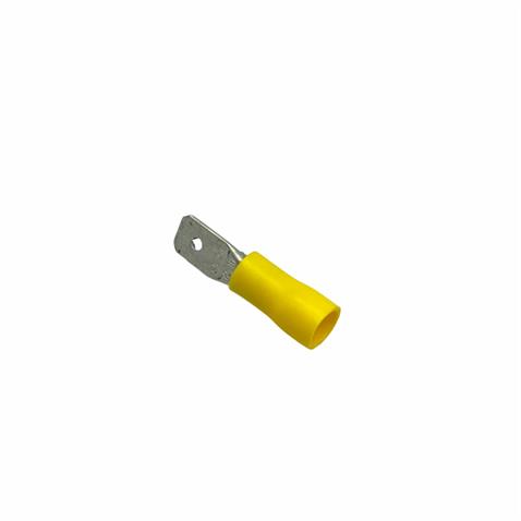 ERKEK FİŞ STANDART (İZOLELİ) (6.3 MM) (4.00-6.00 MM KABLO UYUMLU) SARI