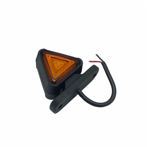 12V-24V TAKOZ LAMBASI MİNİ ÜÇGEN KIRMIZI-SARI (NEON EDLİ) (54*54 MM)