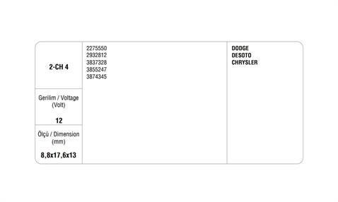 MEGA MARŞ KÖMÜRÜ DELCO TİPİ DODGE D100 (4 AD)