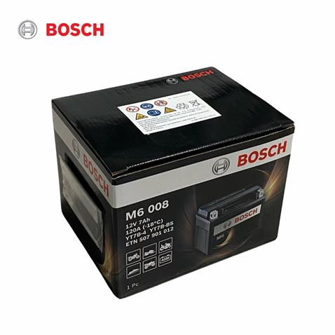 BOSCH 12V 7 AH MOTOSİKLET AKÜSÜ AGM 120 A (EN) (150*65*93) (M6 008) (YT7B-4) (YT7B-BS)
