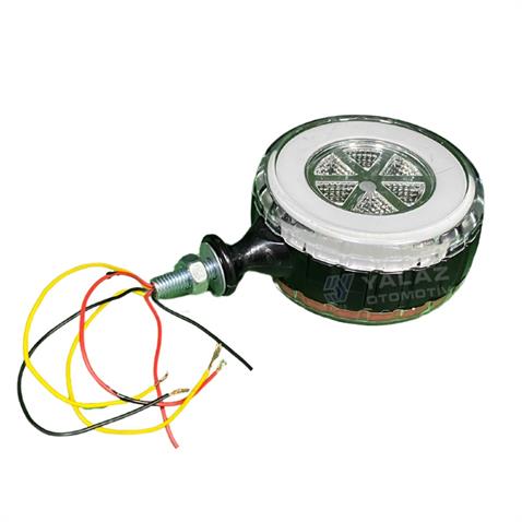 12V-24V AYNA ALTI STOP LAMBA (TAKOZ KÜPE LAMBASI) (NEON LEDLİ) (KIRMIZI-BEYAZ) (112 MM)