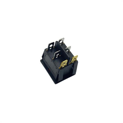 TUŞLU ANAHTAR İKİLİ KARE TİP IŞIKLI (6 FİŞ) (ON-OFF) (16A 250V / 20A 125V AC)