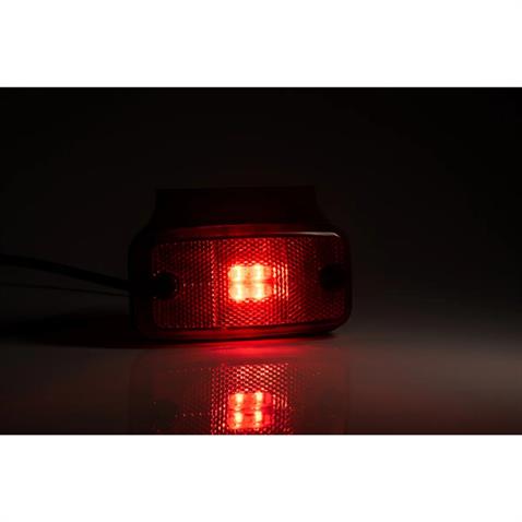 FRISTOM 12V-24V YAN İKAZ LAMBASI DORSE SİDE MARKER KIRMIZI (4 LEDLİ) (110*55 MM) HELLA TİPİ E9 
