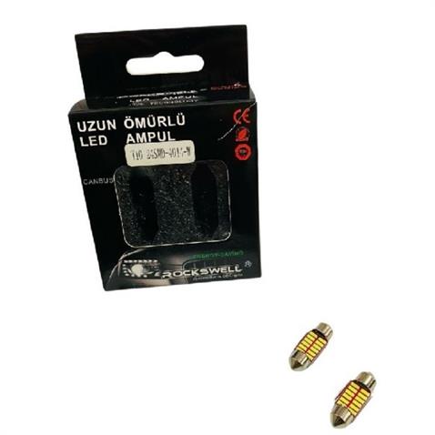 12V SOFİT AMPUL 12 LEDLİ BEYAZ 6000K (31 MM) (2 AD)