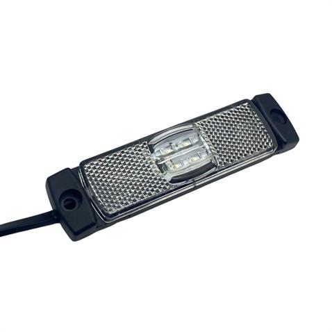 FRISTOM 12V-24V YAN İKAZ LAMBASI (SİDE MARKER) LEDLİ BEYAZ KRONE TİP DORSE (130*32 MM) E9