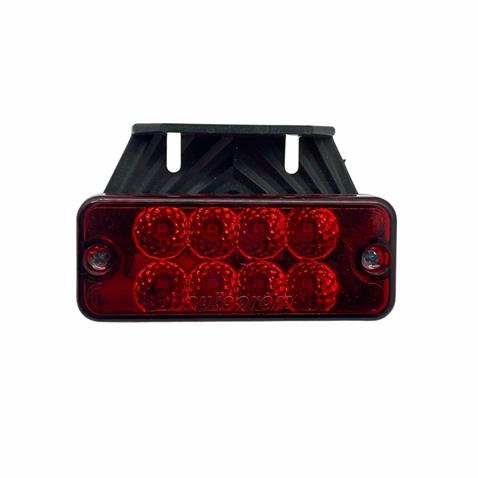 12V-24V YAN İKAZ LAMBASI DORSE SİDE MARKER KIRMIZI (8 LEDLİ) (100*40 MM)