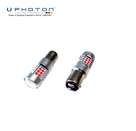 PHOTON 12V 1016 AMPUL 15 LEDLİ MERCEKLİ KIRMIZI (2 AD)