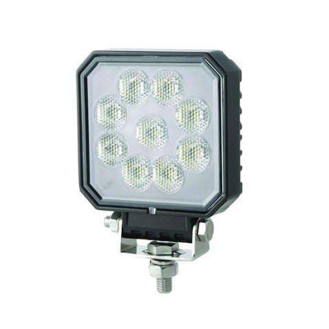 WOLFRAM 9V-32V ÇALIŞMA LAMBASI KARE 36W 6500K 3060 LÜMEN (36 LEDLİ) (100*98*28.9 MM)