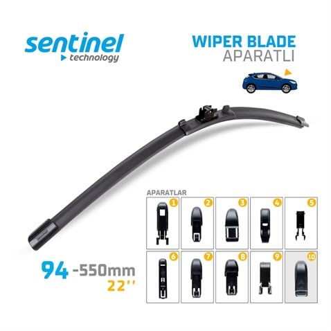 SİLECEK SÜPÜRGESİ 550 MM AEROTWIN (10 APARATLI)