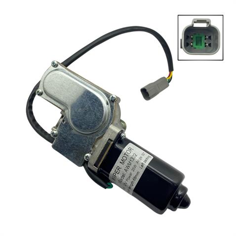 12V SİLECEK MOTORU TEK MİLLİ + SABİT MİL 90° KABİN