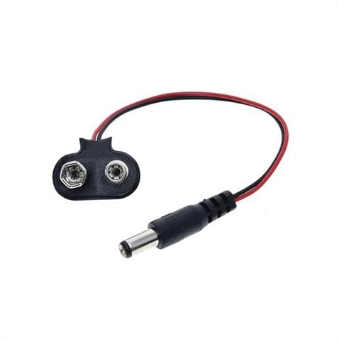 9V PİL BAŞLIĞI-SOKETİ-KABLOSU (2.1 MM JACKLI) (IC-232-A)