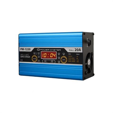 PM-1220 12V ŞARJ REDRESÖRÜ (AKILLI AKÜ ŞARJ CİHAZI) OTOMATİK 20 A