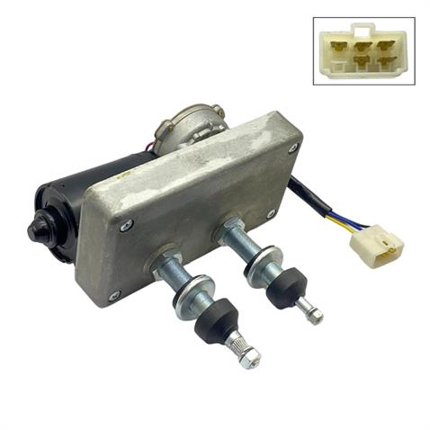 12V SİLECEK MOTORU MEKANİZMALI ÇİFT MİLLİ 50/60 (KAPALI)