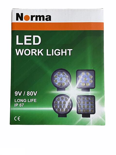 9V-60V ÇALIŞMA LAMBASI KARE (16 X 3W POWER LEDLİ) (106*106 MM)