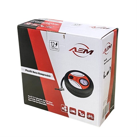 12V LASTİK ŞİŞİRME HAVA KOMPRESÖRÜ 260 PSI (ANALOG)