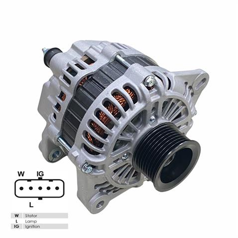24V ALTERNATÖR DİNAMO MITSUBISHI TİPİ 130 A (5 FİŞ SOKETLİ) (W-L-IG . .) FORD CARGO
