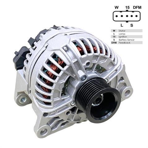 24V ALTERNATÖR DİNAMO BOSCH TİPİ 90 A (SOKETLİ 5 FİŞ) (W-L-15-S-DFM) IVECO EURO CARGO