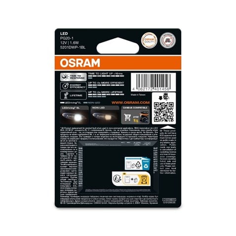OSRAM 12V GÜNDÜZ SÜRÜŞ AMPULÜ LED PS19W (PG20/1 SOKETLİ ) (2 KAT UZUN ÖMÜRLÜ)  LEDRIVING SL