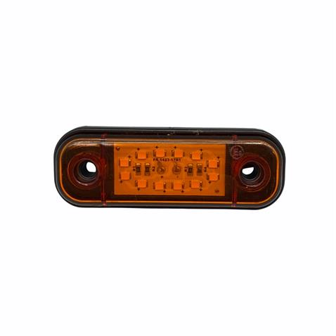 12V-24V PARMAK LAMBA 12-LEDLİ SARI GENİŞ (85*25 MM) 