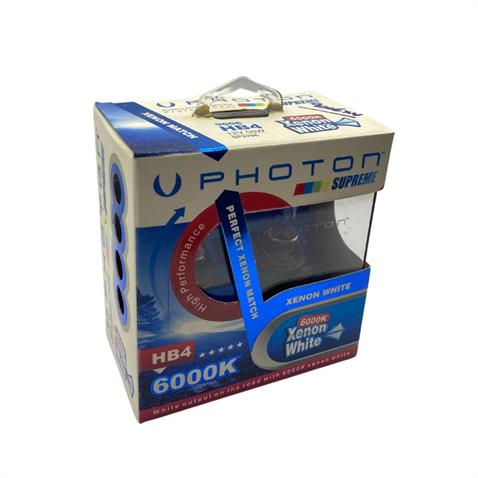 SUPREME 12V HB4 AMPUL 55W BEYAZ IŞIK XENON WHITE 6000K (2 AD)
