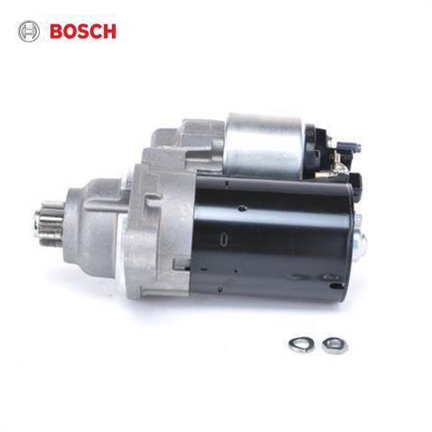 BOSCH 12V MARŞ MOTORU 10 DİŞ 1 KW TERS (KARE SOKET) AUDI-SEAT-SKODA-VW BENZİNLİ