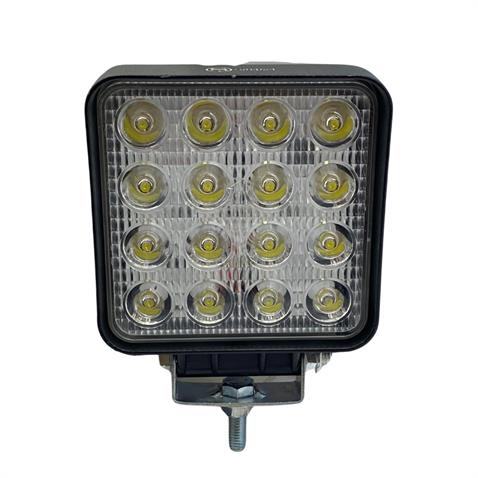 9V-60V ÇALIŞMA LAMBASI KARE (16 LEDLİ) (109*109*59 MM) KALIN TİP