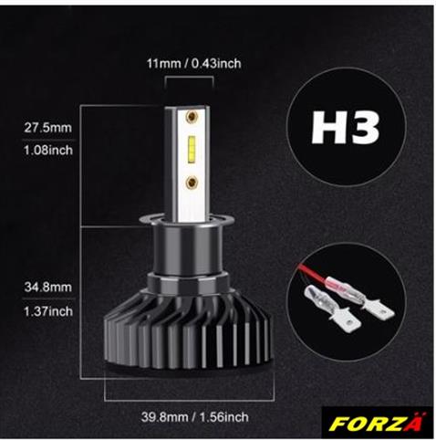 12V H3 CSP LED XENON FAR AMPUL SETİ 55W 6000K 6000 LÜMEN CANBUS