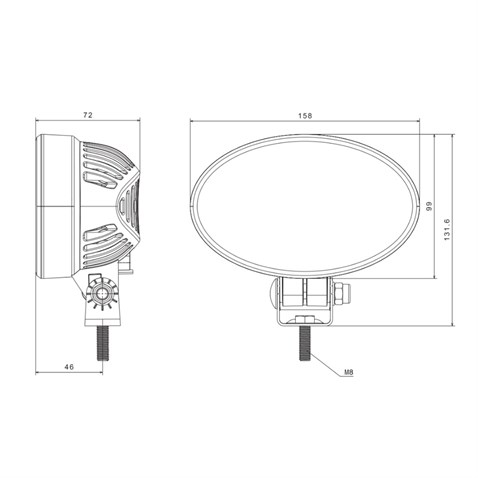 FRISTOM 12V-24V ÇALIŞMA LAMBASI (OFF-ROAD) 15 LEDLİ 53W 5700K 6200 LÜMEN YAYICI